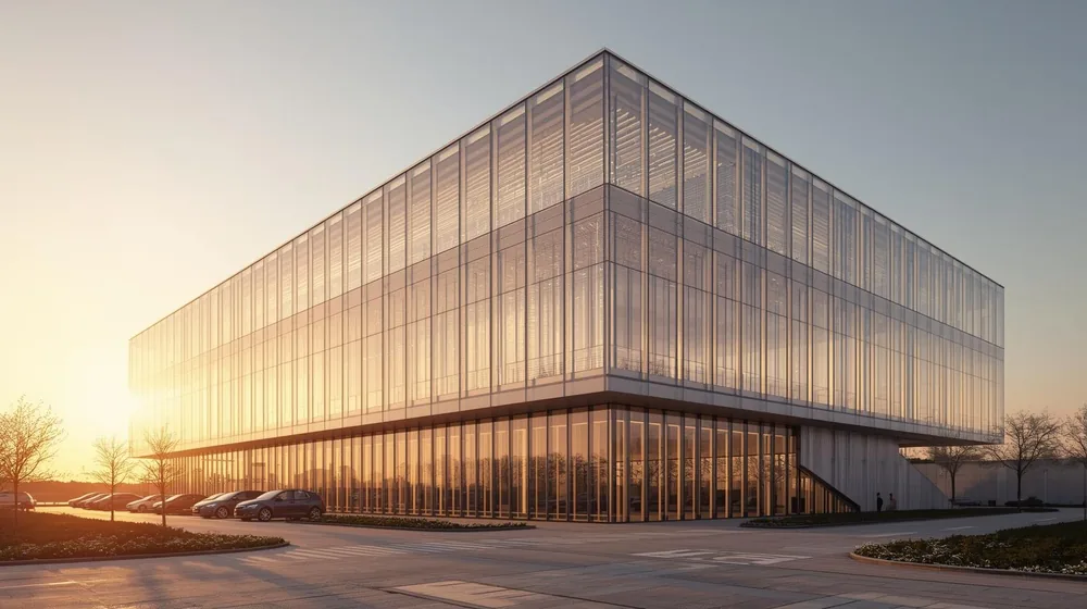 Fassade mit lichtlenkendem Isolierglas